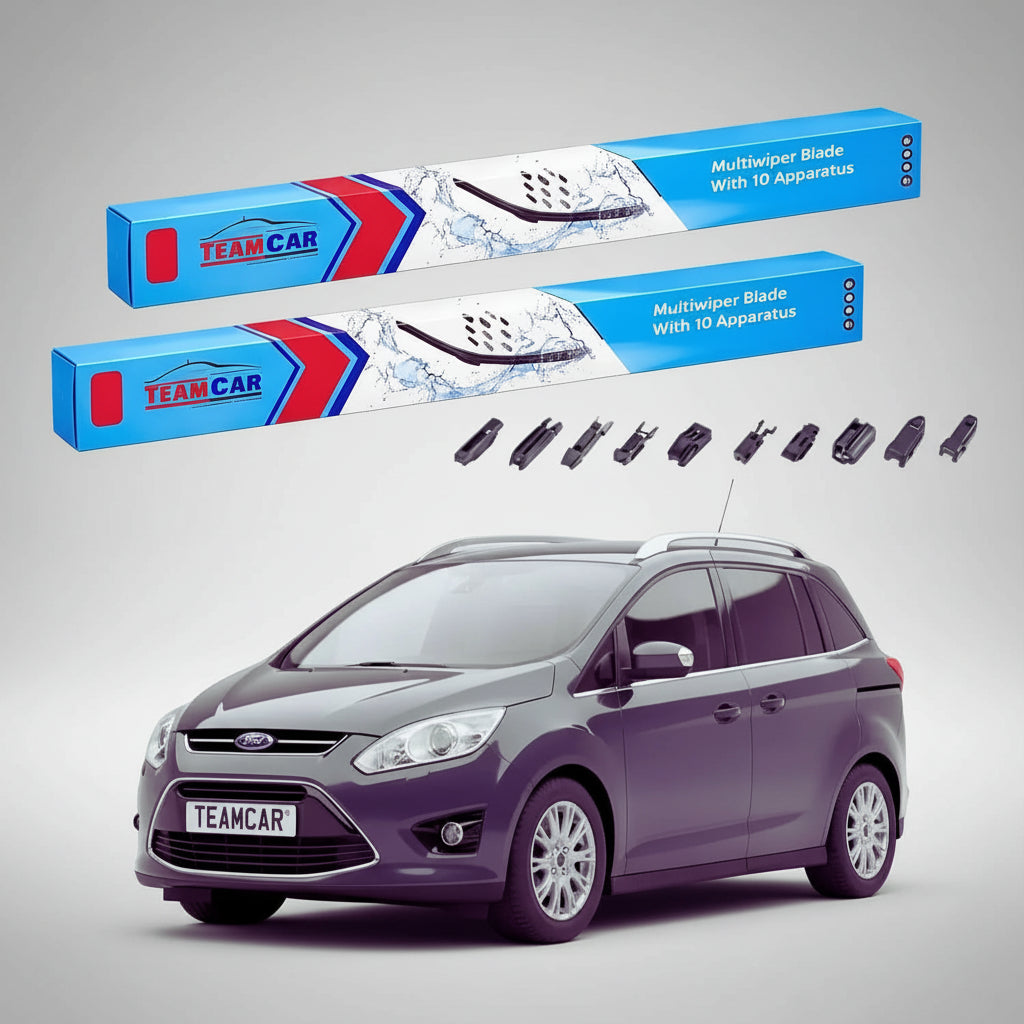 Ștergătoare Ford Grand C-Max Gen I MPV 2010-2015 | Set Față Flat Premium – TeamCar®