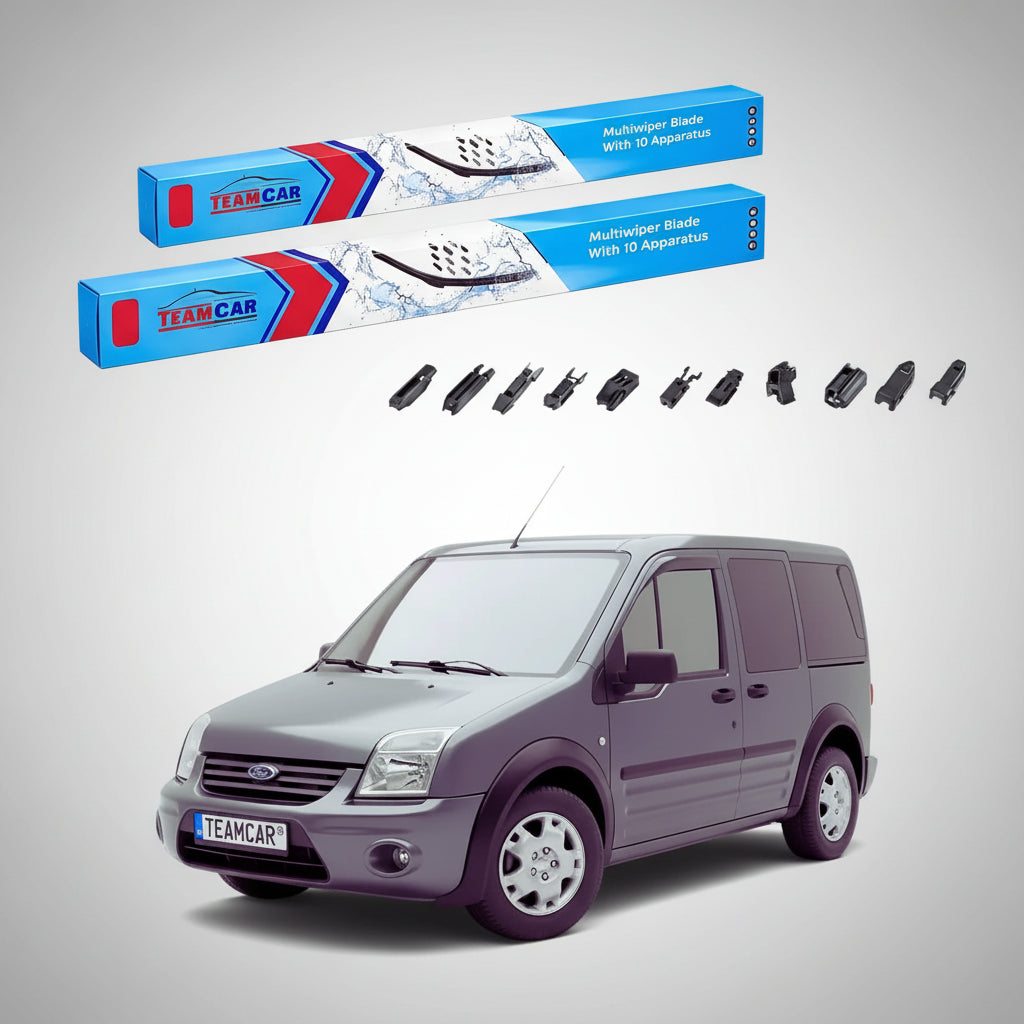 Ștergătoare Ford Tourneo Connect Gen I 2-Door 2002-2013 | Set Față Flat Premium – TeamCar®