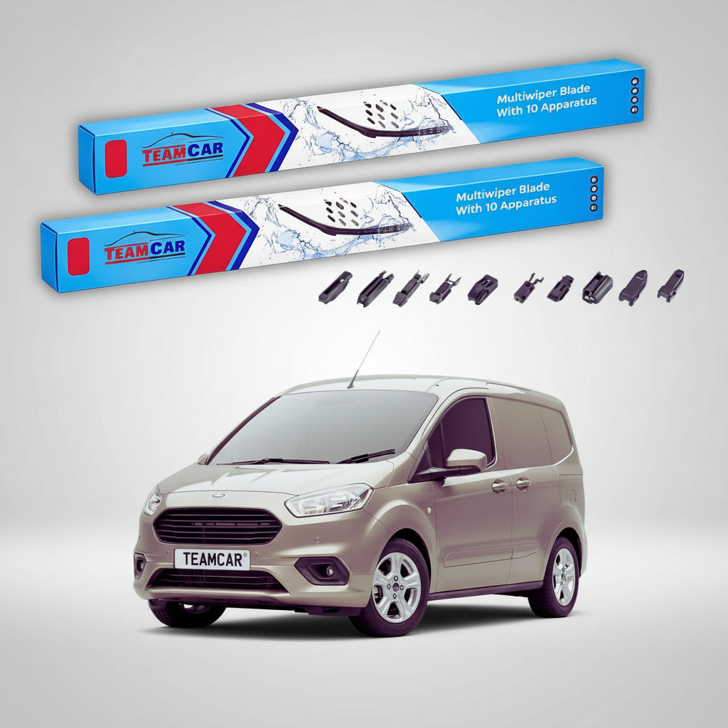 Ștergătoare Ford Tourneo Courier Gen I C4A Van 2014-prezent | Set Față Flat Premium – TeamCar®