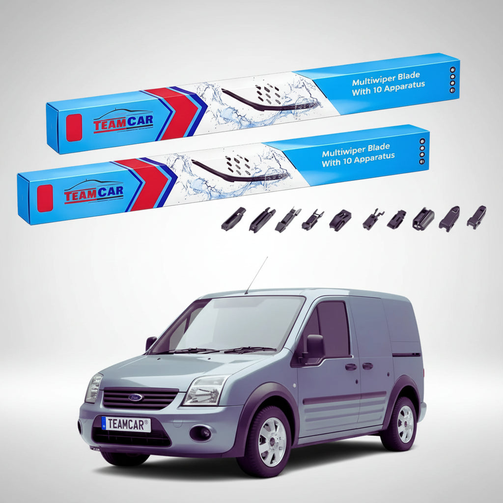 Ștergătoare Ford Transit Connect MK1 P65 Van 2-Door 2002-2013 | Set Față Flat Premium – TeamCar®