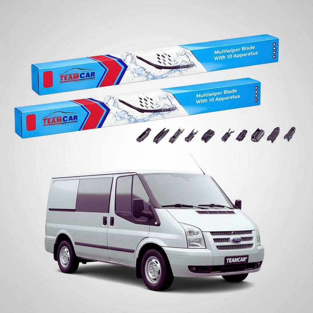 Ștergătoare Ford Transit Tourneo Gen V MK6-MK7 V347 2-Door 2006-2011 | Set Față Flat Premium – TeamCar®