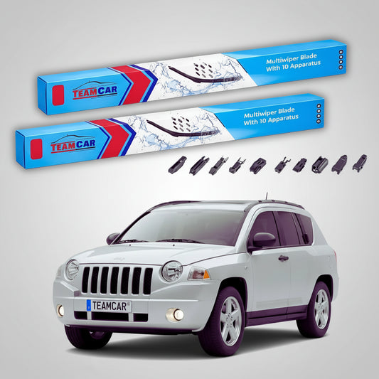 Essuie-glaces Jeep Compass MK 2006-présent | Jeu avant plat haut de gamme – TeamCar®