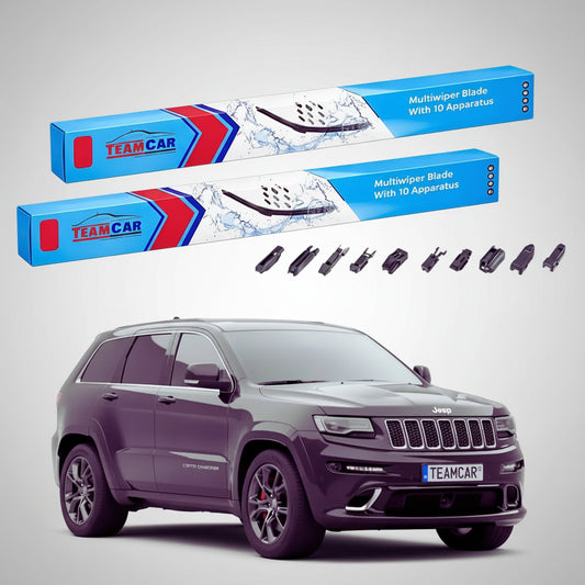 Essuie-glaces Jeep Grand Cherokee WK2 (2013 à aujourd'hui) | Jeu avant plat haut de gamme – TeamCar®