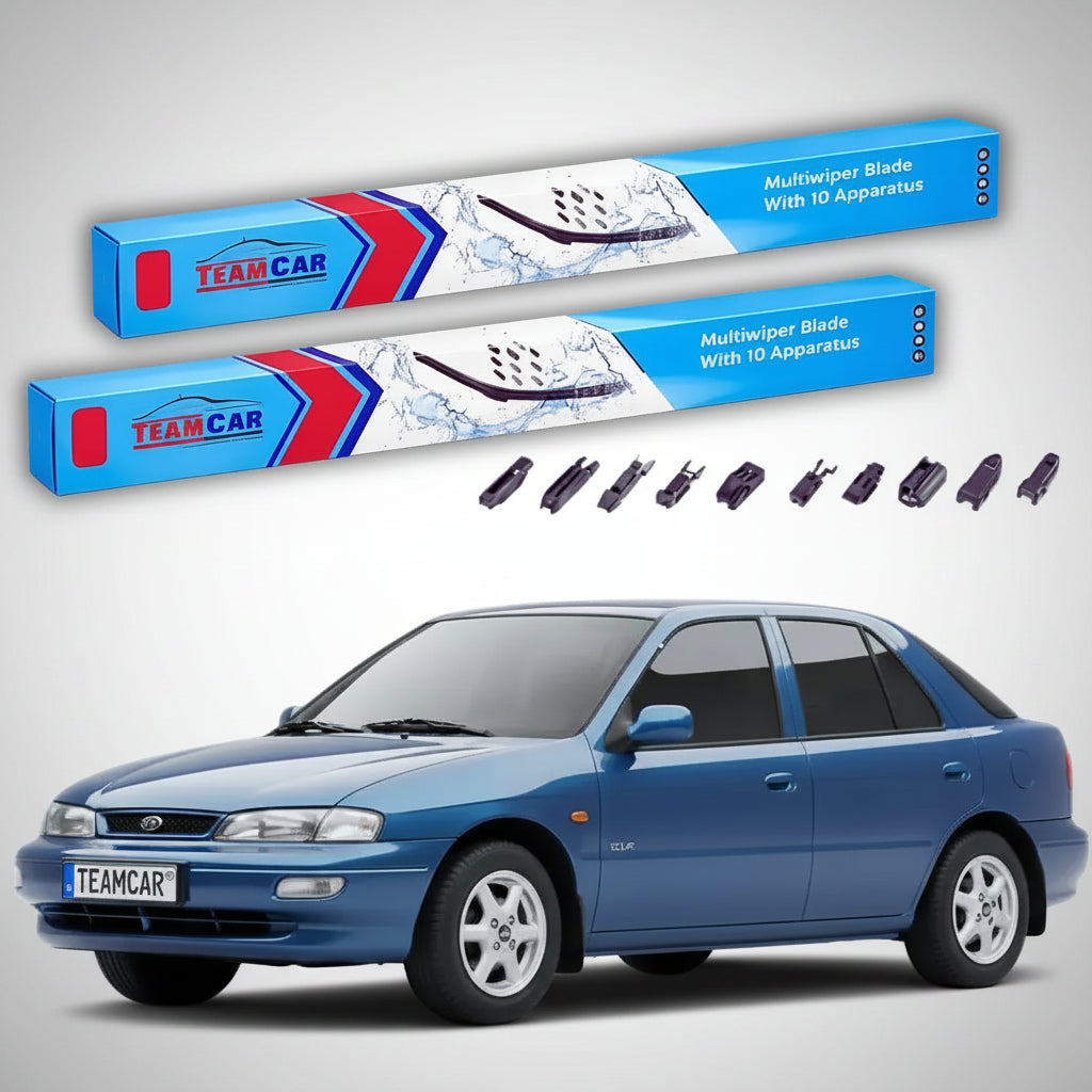 Ștergătoare Kia Mentor II FX Hatchback 2001-2004 | Set Față Flat Premium – TeamCar®