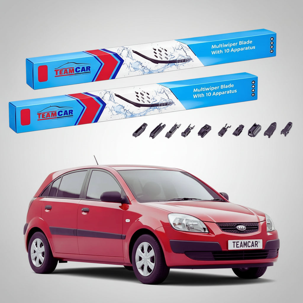 Ștergătoare Kia Rio II DE JB Hatchback 2005-2011 | Set Față Flat Premium – TeamCar®