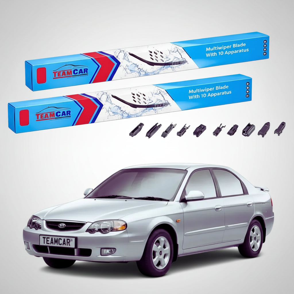Ștergătoare Kia Shuma II FB Hatchback 2001-2004 | Set Față Flat Premium – TeamCar®