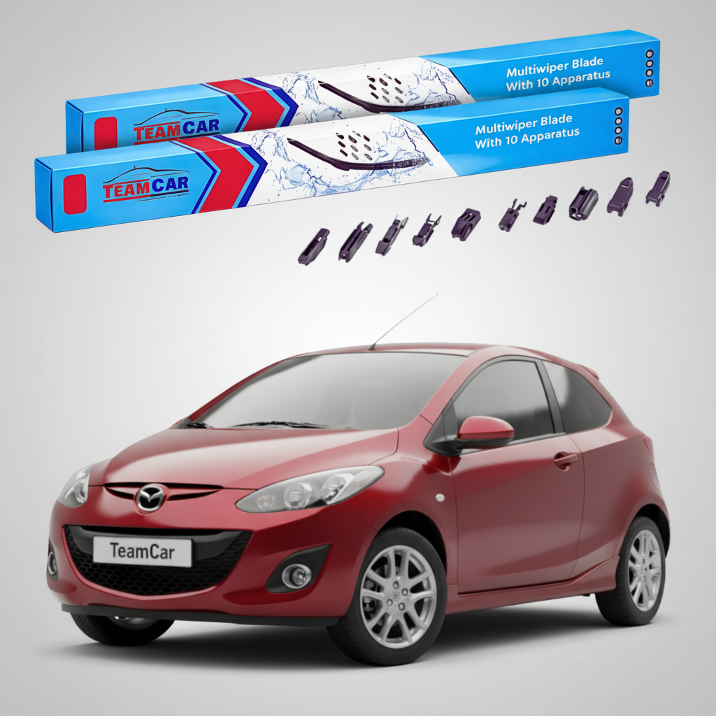 Ștergătoare Mazda 2 DE Facelift 2010-2014 | Set Față Flat Premium – TeamCar®