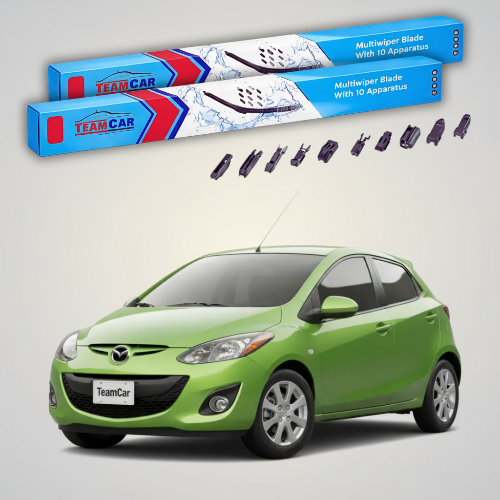 Ștergătoare Mazda 2 DE Facelift 2010-2014 5 uși | Set Față Flat Premium – TeamCar®
