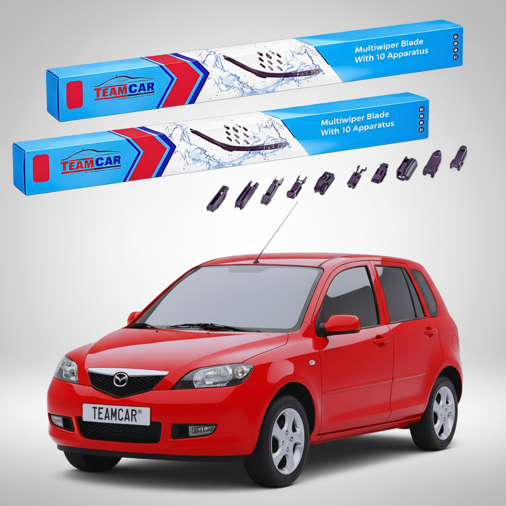 Ștergătoare Mazda 2 DY 2003-2005 | Set Față Flat Premium – TeamCar®