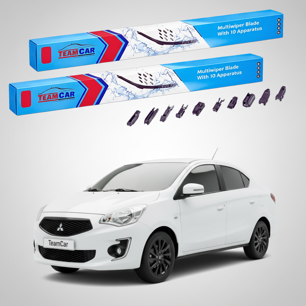 Ștergătoare TeamCar® pentru Mitsubishi Attrage Sedan (A10/A13) 2018–prezent – Set Față Flat Premium