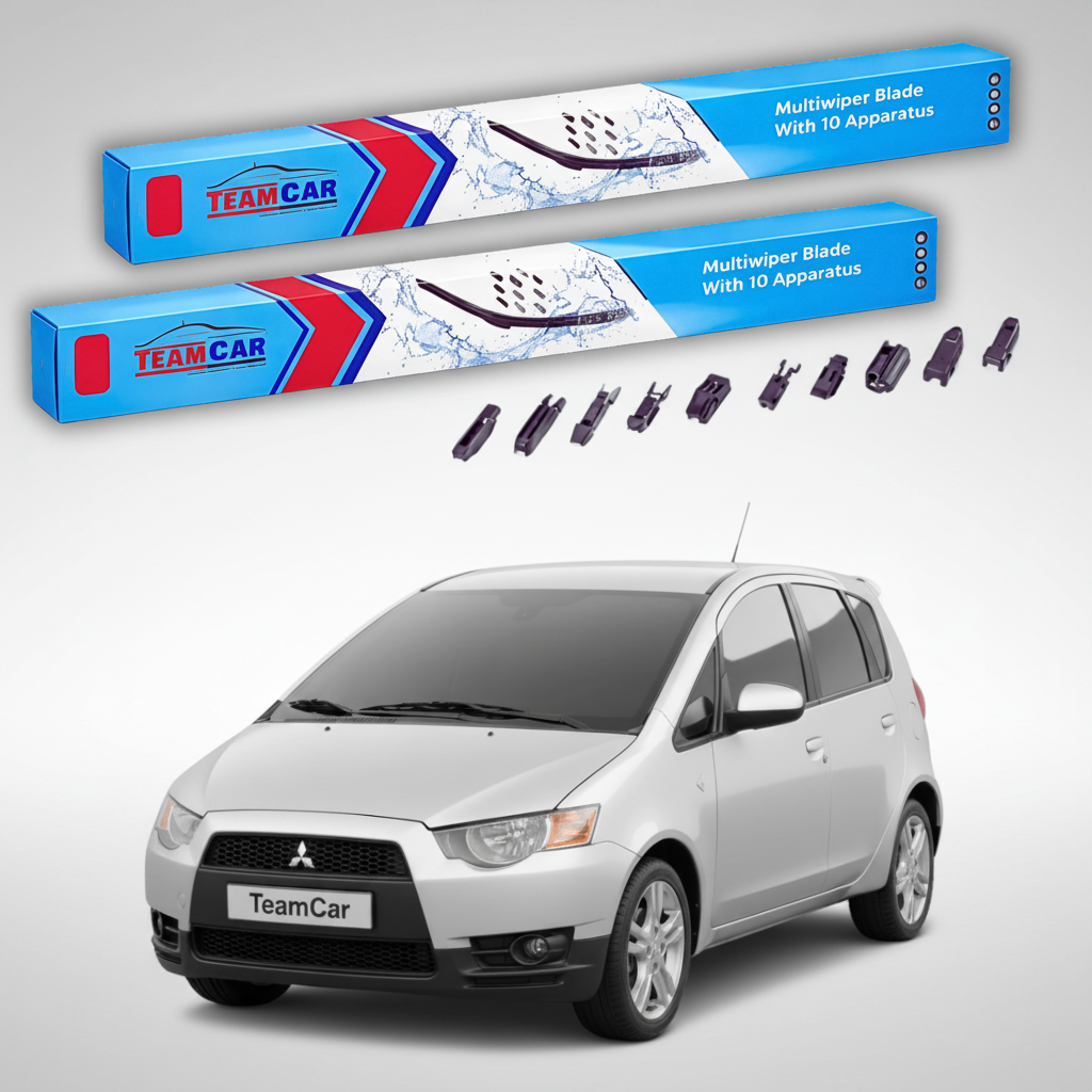 Ștergătoare TeamCar® pentru Mitsubishi Colt VII (Z3, Z2) 2008–2012 – Set Față Flat Premium