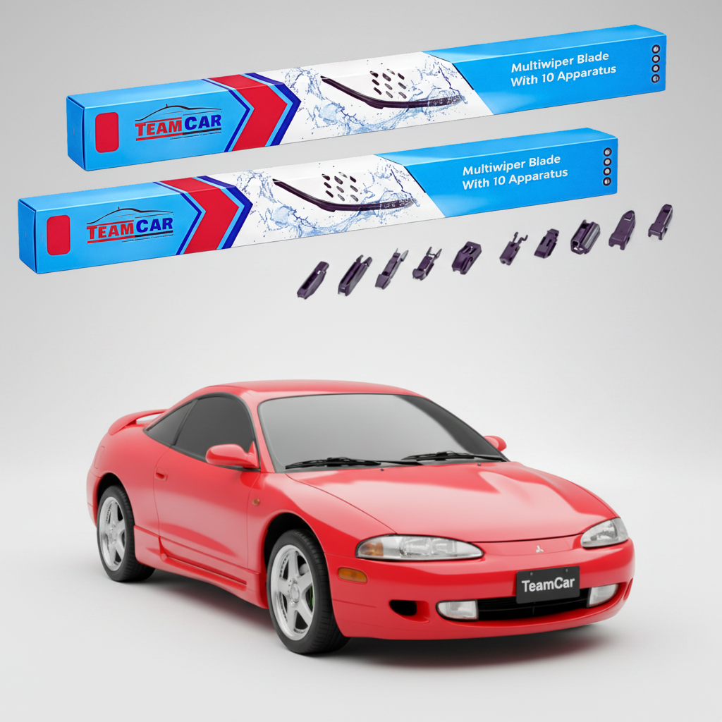 Ștergătoare TeamCar® pentru Mitsubishi Eclipse II (D31A, D32A) 1995–1999 – Set Față Flat Premium