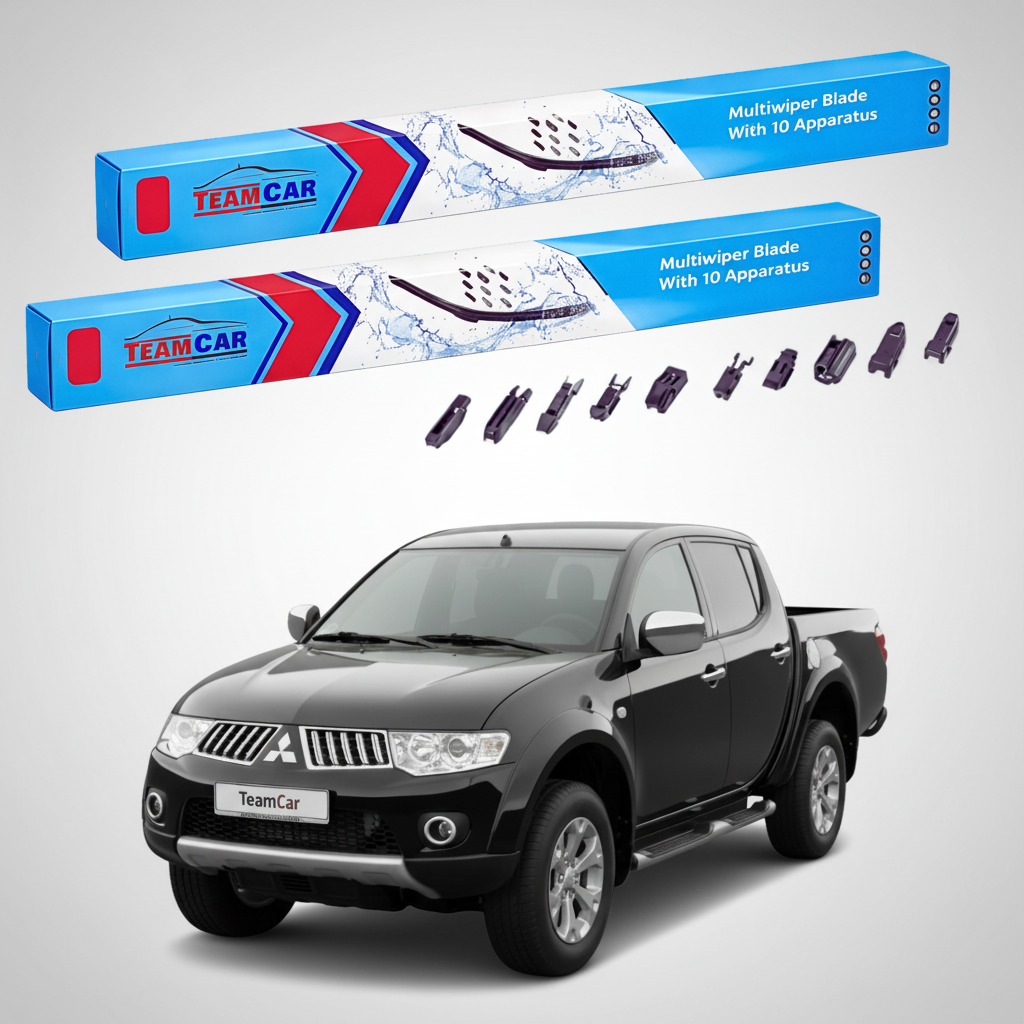 Stergatoare TeamCar pentru Mitsubishi L200 Pick-up Gen IV Facelift (KB_T/KA_T) 2009-2015 - Set Fata Flat Premium 550+450mm