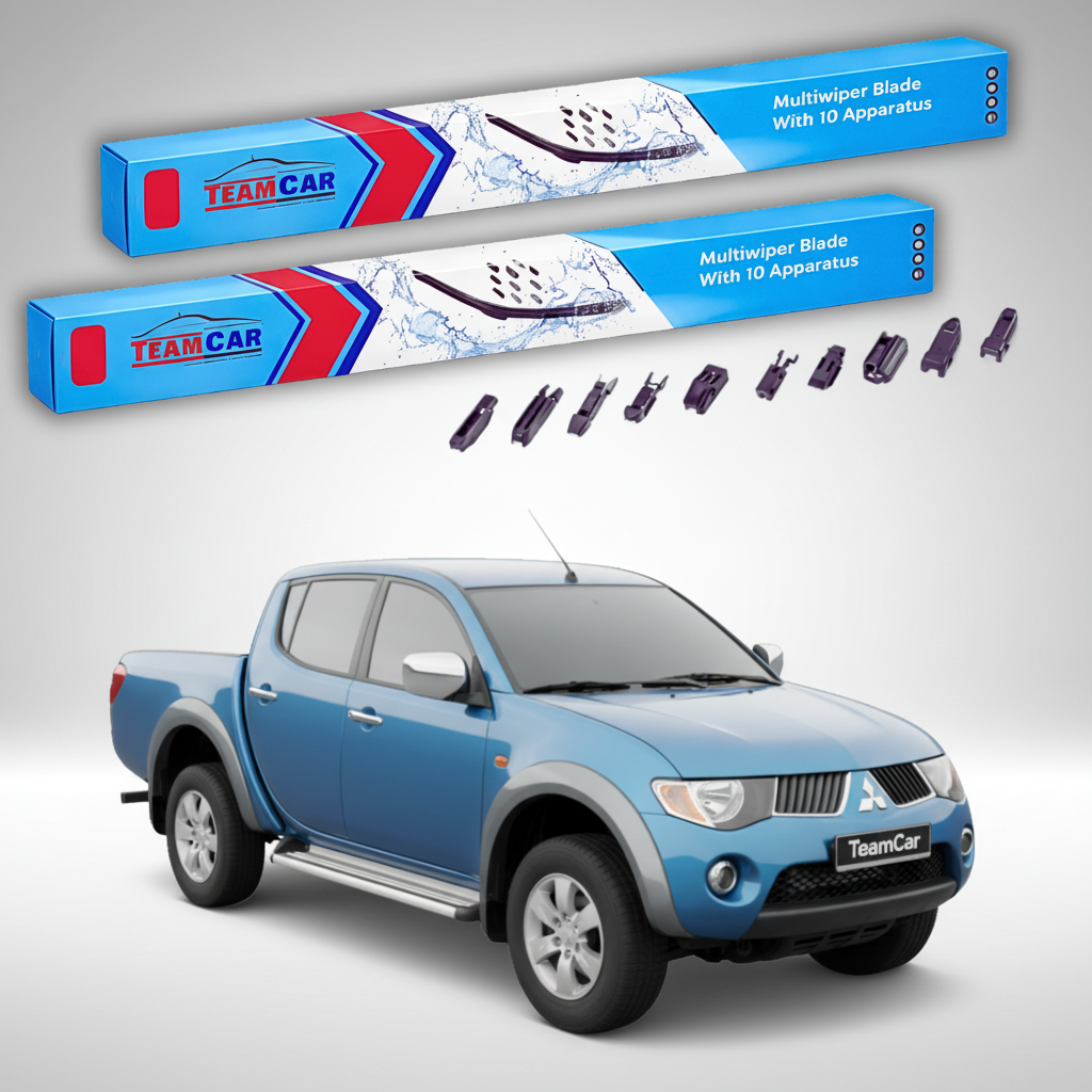 Stergatoare TeamCar pentru Mitsubishi L200 Pick-up Gen IV (KB_T/KA_T) 2005-2009 - Set Fata Flat Premium 530+450mm