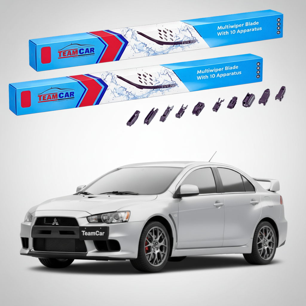 Ștergătoare TeamCar® pentru Mitsubishi Lancer Sedan (CY) / EVO X 2008–2017 – Set Față Flat Premium
