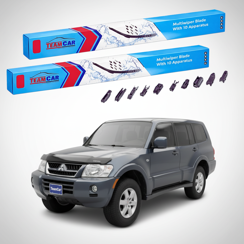Ștergătoare TeamCar® pentru Mitsubishi Montero / Pajero III (V60, V70) 2000–2006 – Set Față Flat Premium