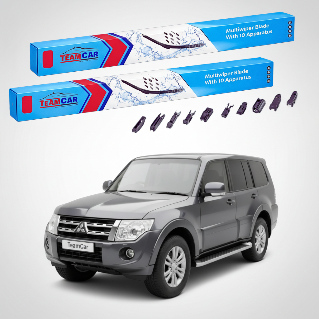 Ștergătoare TeamCar® pentru Mitsubishi Montero / Pajero IV Facelift 2009–2021 – Set Față Flat Premium