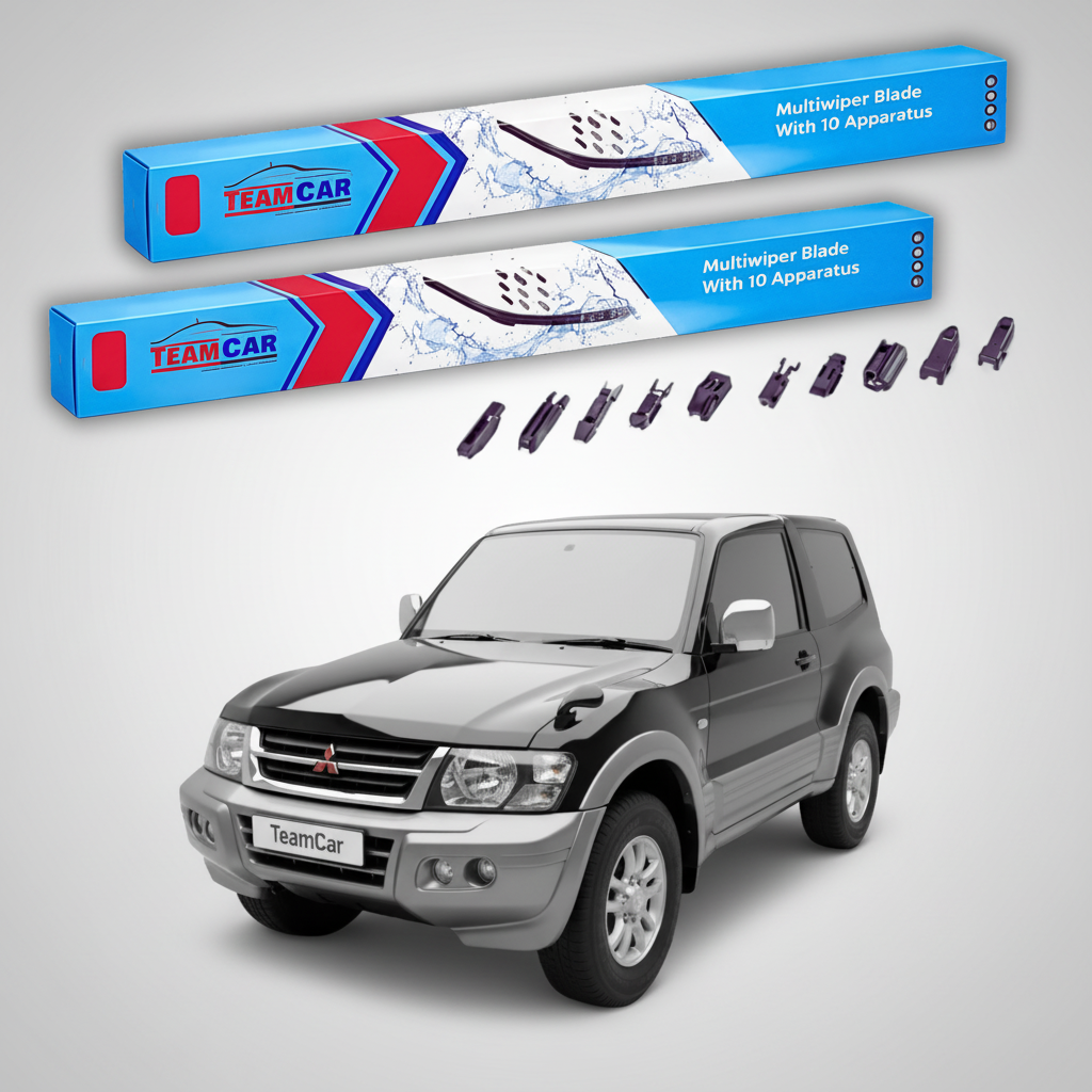 Ștergătoare TeamCar® pentru Mitsubishi Pajero III (V6_W, V7_W) 2000–2007 – Set Față Flat Premium