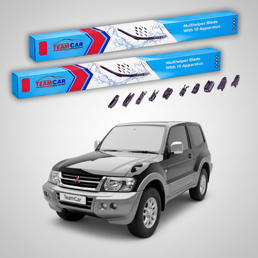 Ștergătoare TeamCar® pentru Mitsubishi Pajero III (V6_W, V7_W) 2000–2007 – Set Față Flat Premium