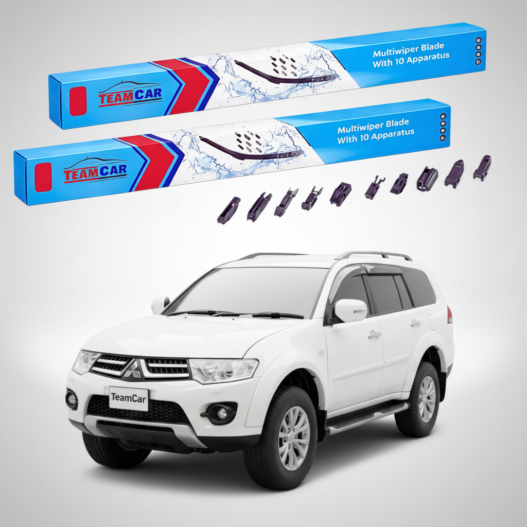 Ștergătoare TeamCar® pentru Mitsubishi Pajero Sport II (KH/KG) 2008–2016 – Set Față Flat Premium