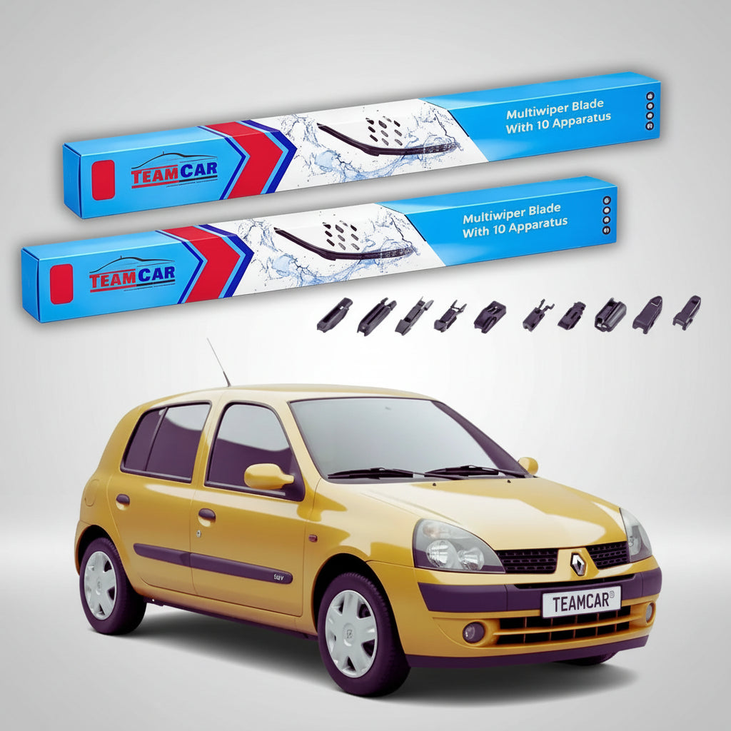 Ștergătoare Renault Clio II Hatchback 1998-2009 | Set Față Flat Premium – TeamCar®