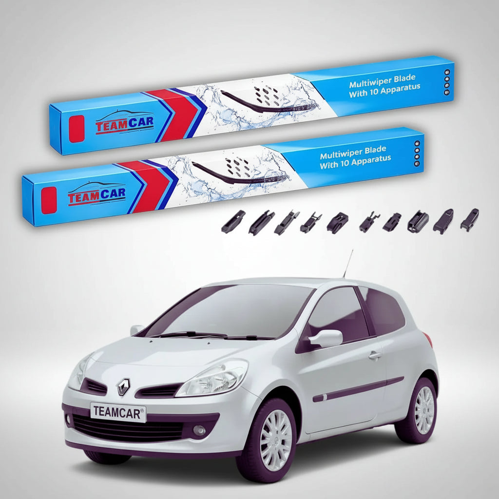 Ștergătoare Renault Clio III Faza 1 Hatchback 2005-2007 | Set Față Flat Premium – TeamCar®