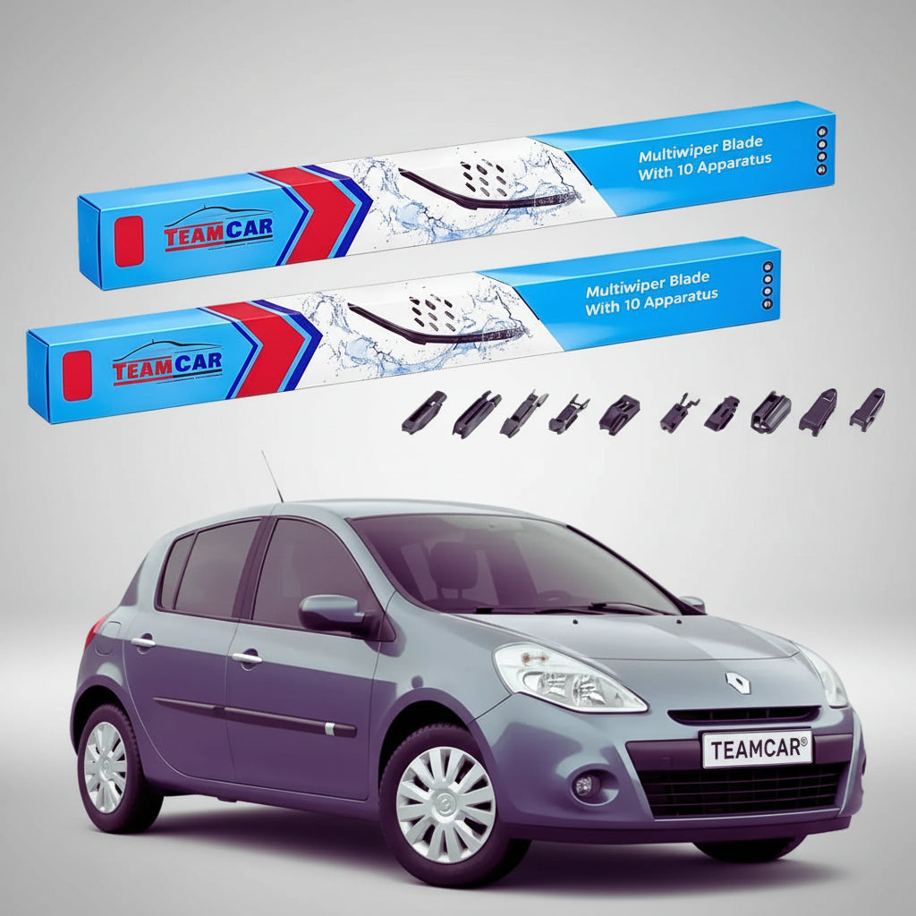 Ștergătoare Renault Clio III Faza 2 Hatchback 2007-2015 | Set Față Flat Premium – TeamCar®