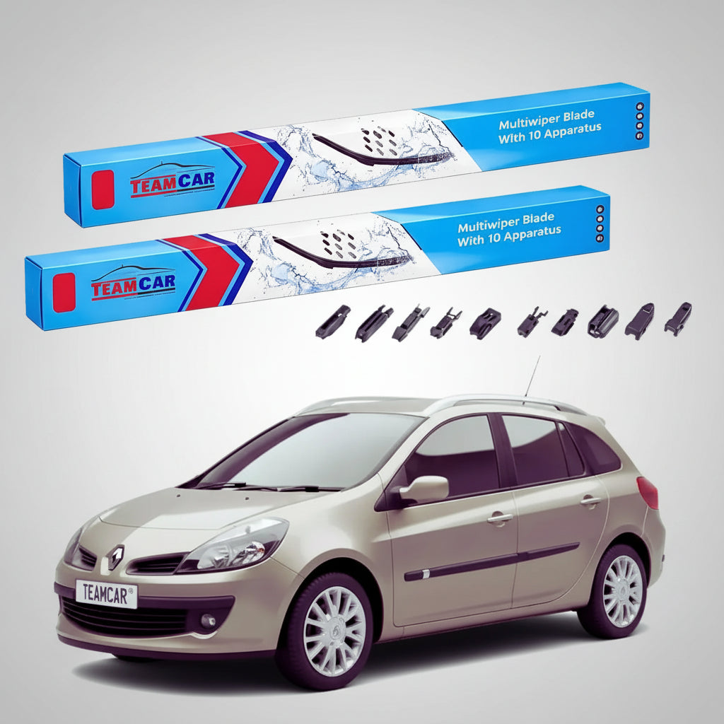 Ștergătoare Renault Clio III Grandtour Break 2007-2015 | Set Față Flat Premium – TeamCar®