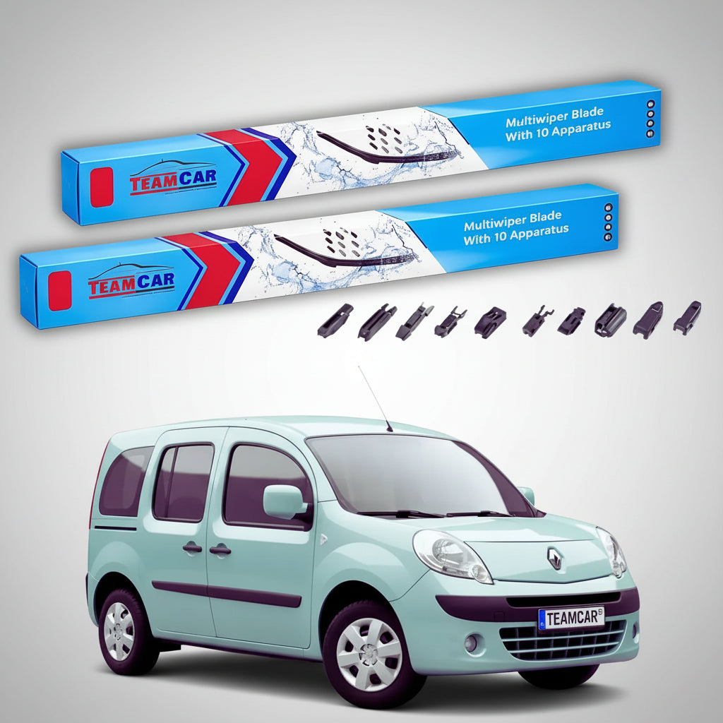 Ștergătoare Renault Kangoo II Hayon 2008-prezent | Set Față Flat Premium – TeamCar®