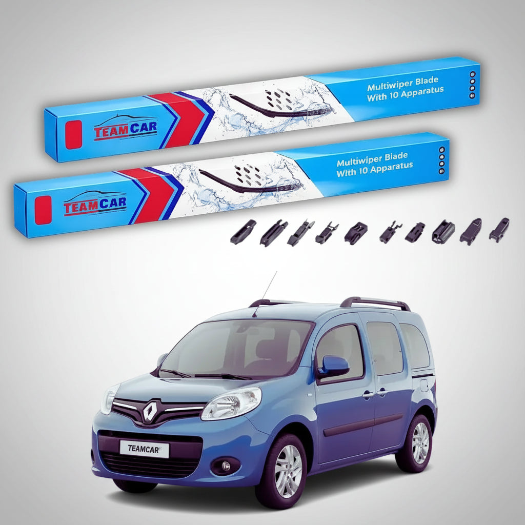 Ștergătoare Renault Kangoo II Hayon 2008-prezent | Set Față Flat Premium – TeamCar®