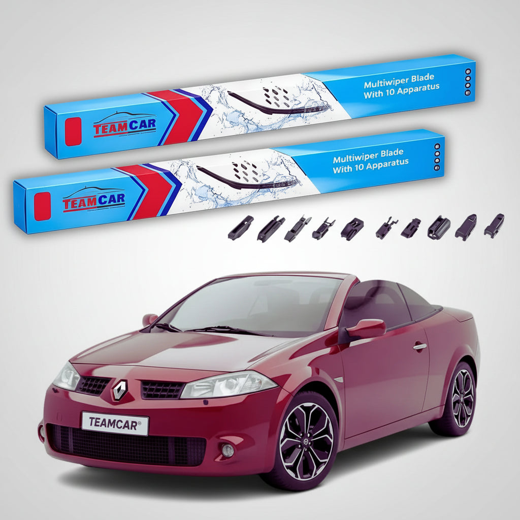 Ștergătoare Renault Megane II Cabriolet 2006-2010 | Set Față Flat Premium – TeamCar®