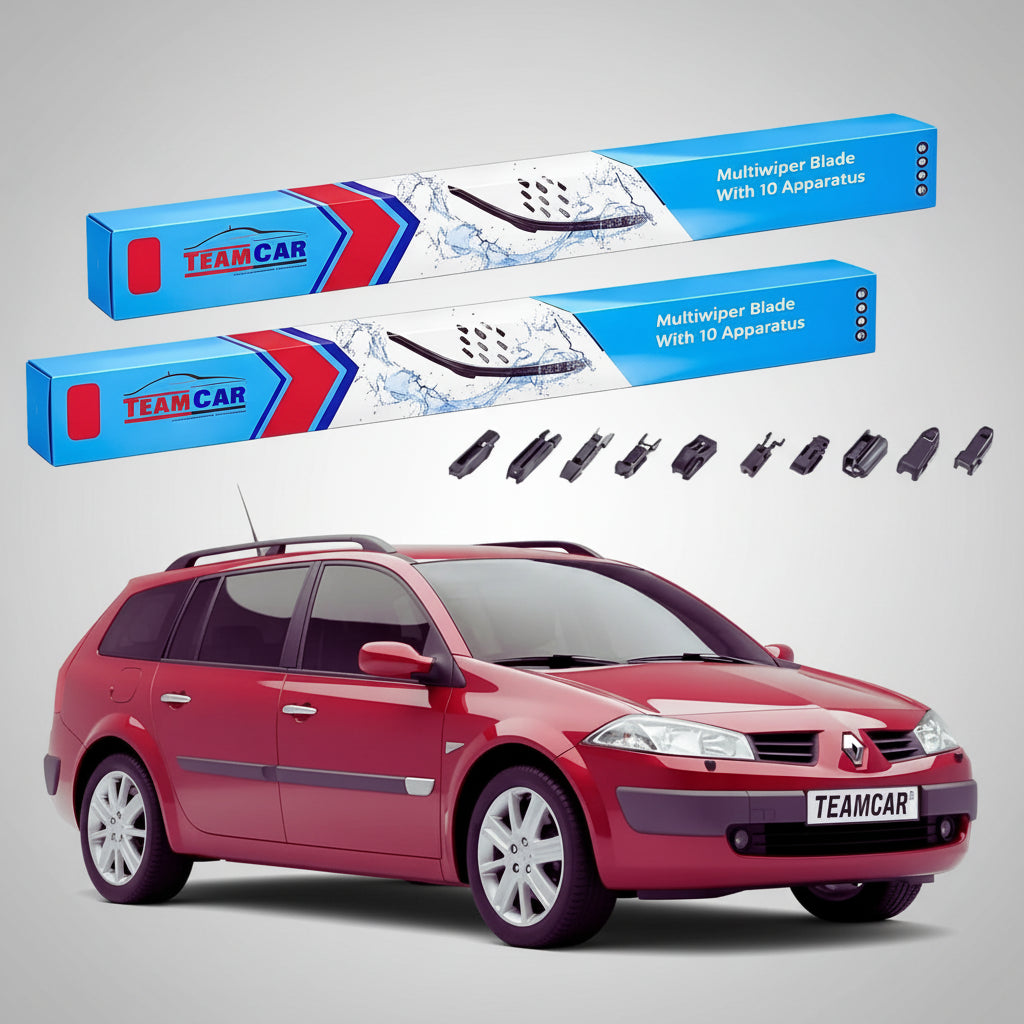 Ștergătoare Renault Megane II Grandtour Break 2002-2006 | Set Față Flat Premium – TeamCar®