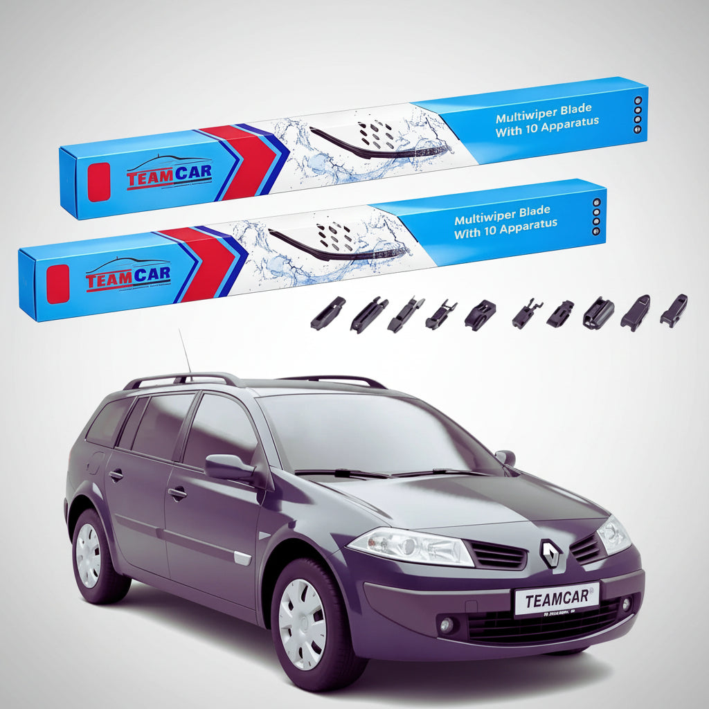 Ștergătoare Renault Megane II Grandtour Break 2006-2009 | Set Față Flat Premium – TeamCar®