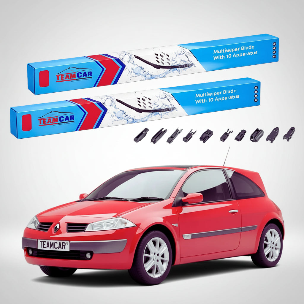 Ștergătoare Renault Megane II Hatchback 2002-2006 | Set Față Flat Premium – TeamCar®