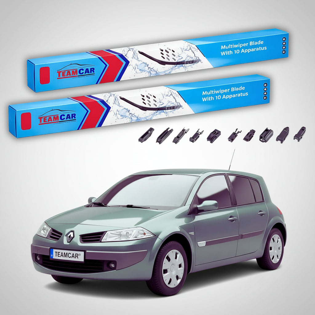 Ștergătoare Renault Megane II Hatchback 2006-2008 | Set Față Flat Premium – TeamCar®