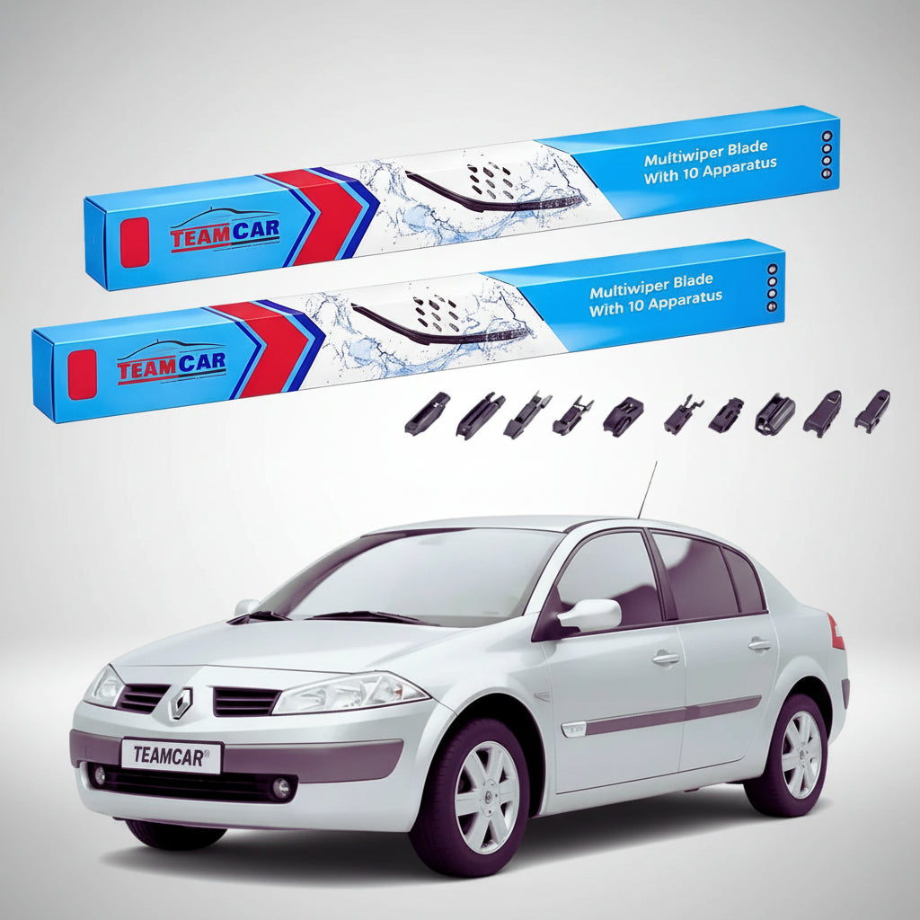 Ștergătoare Renault Megane II Sedan 2002-2006 | Set Față Flat Premium – TeamCar®