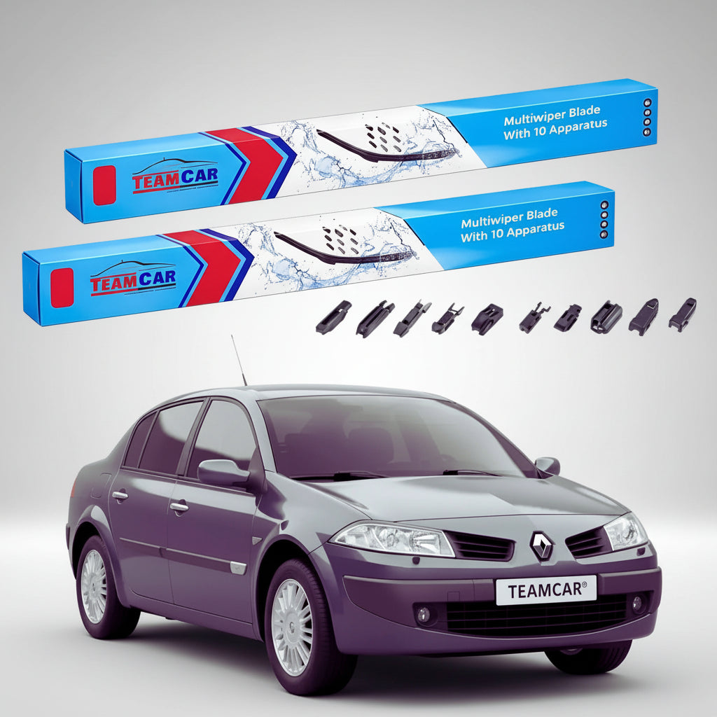 Ștergătoare Renault Megane II Sedan 2006-2009 | Set Față Flat Premium – TeamCar®