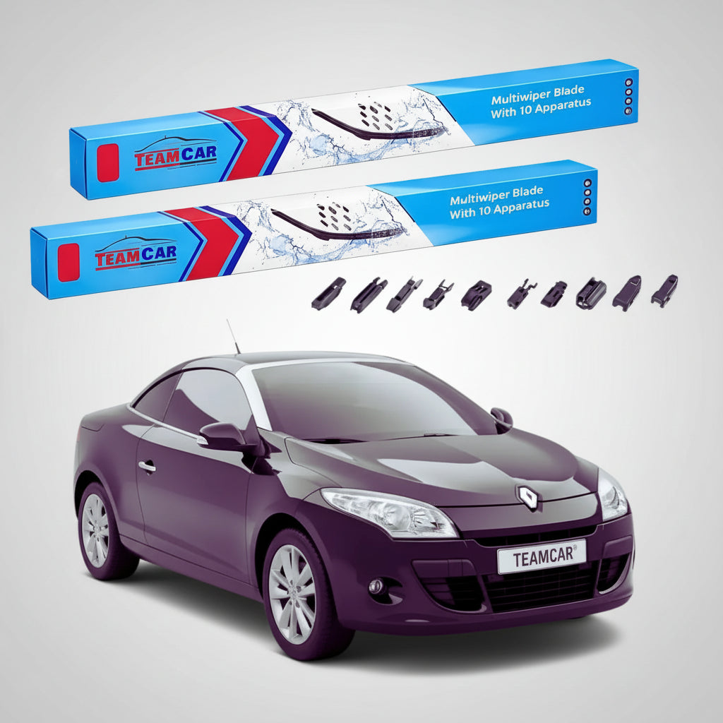 Ștergătoare Renault Megane III CC Cabriolet 2010-prezent | Set Față Flat Premium – TeamCar®