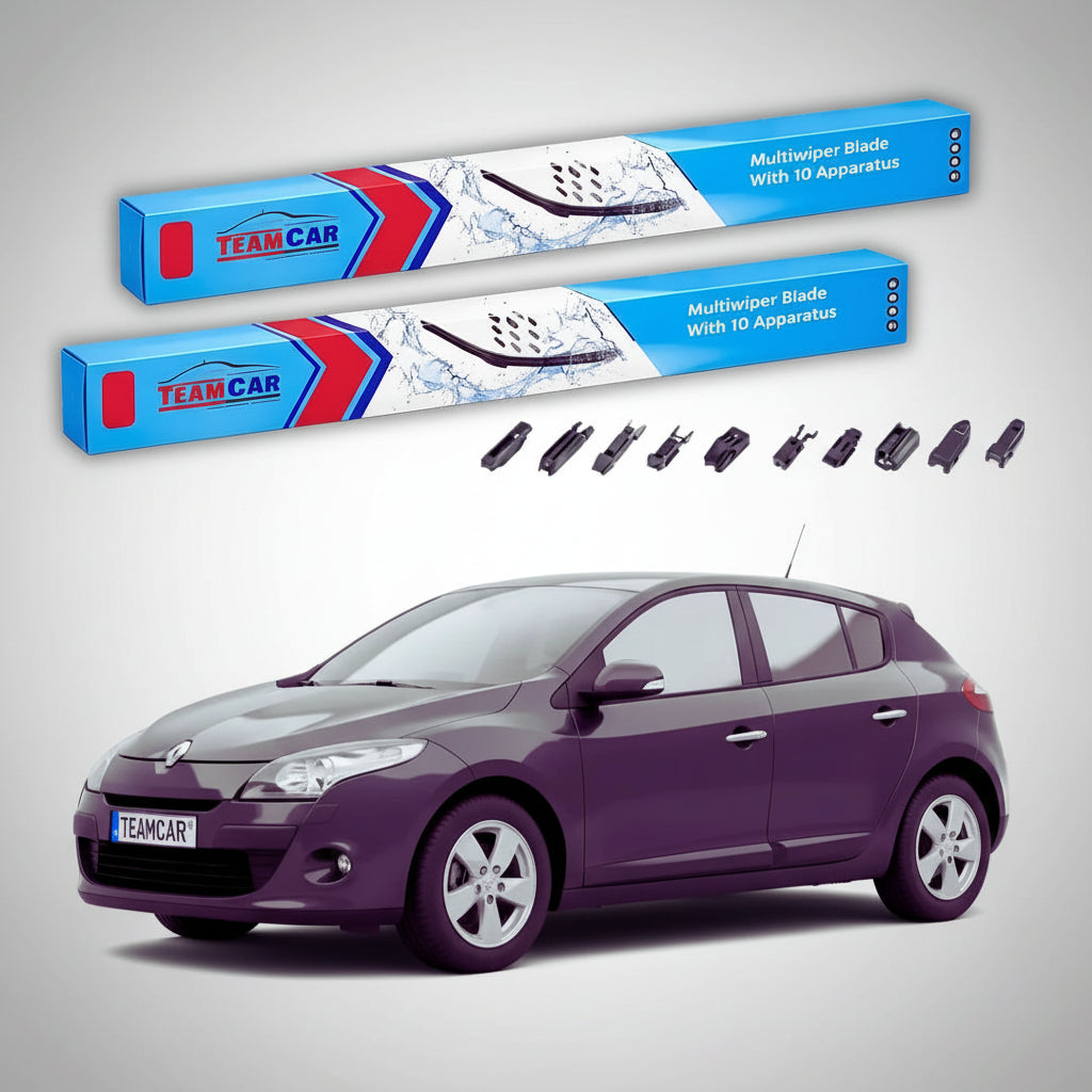 Ștergătoare Renault Megane III Hatchback 2008-prezent | Set Față Flat Premium – TeamCar®