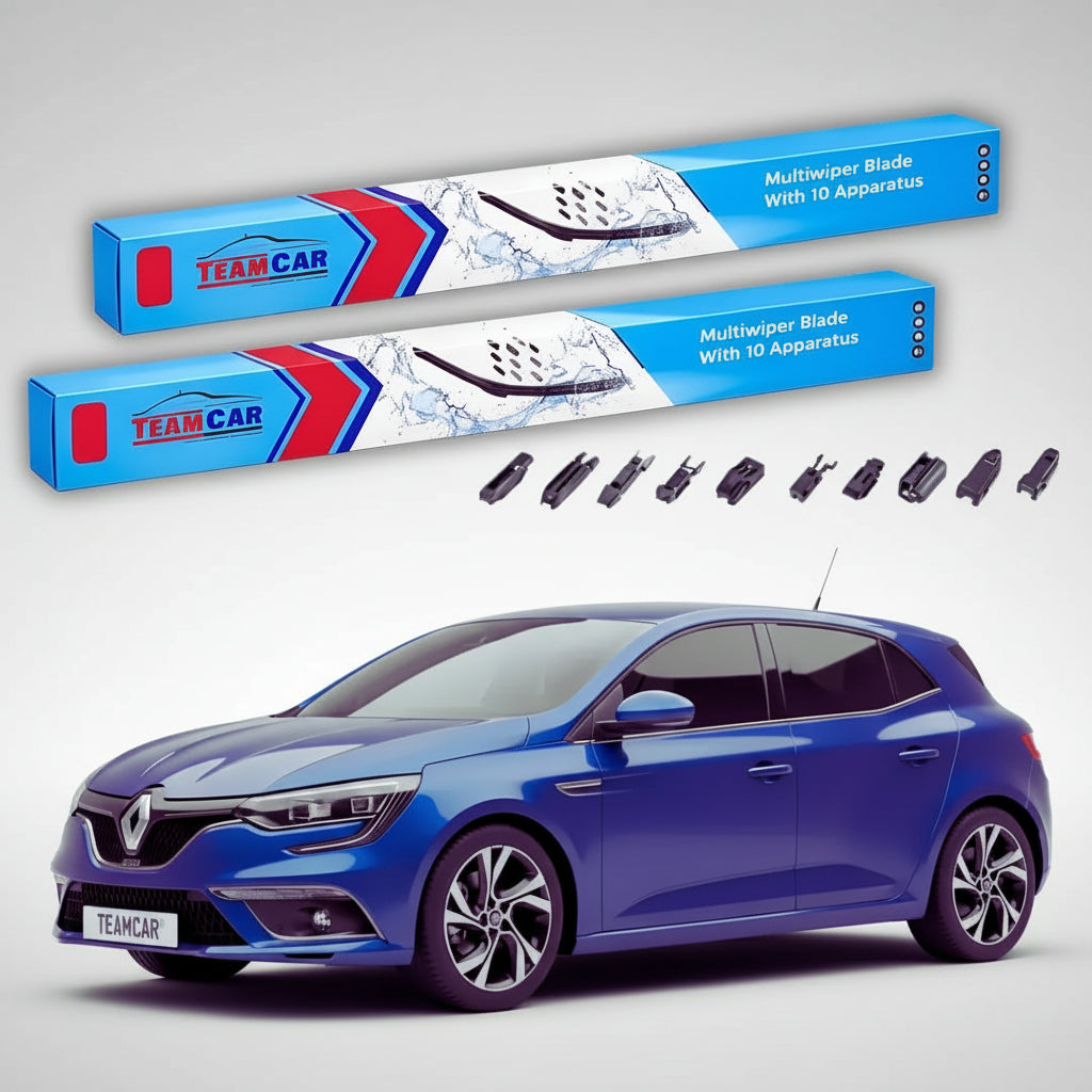 Ștergătoare Renault Megane IV Hatchback 2015-prezent | Set Față Flat Premium – TeamCar®