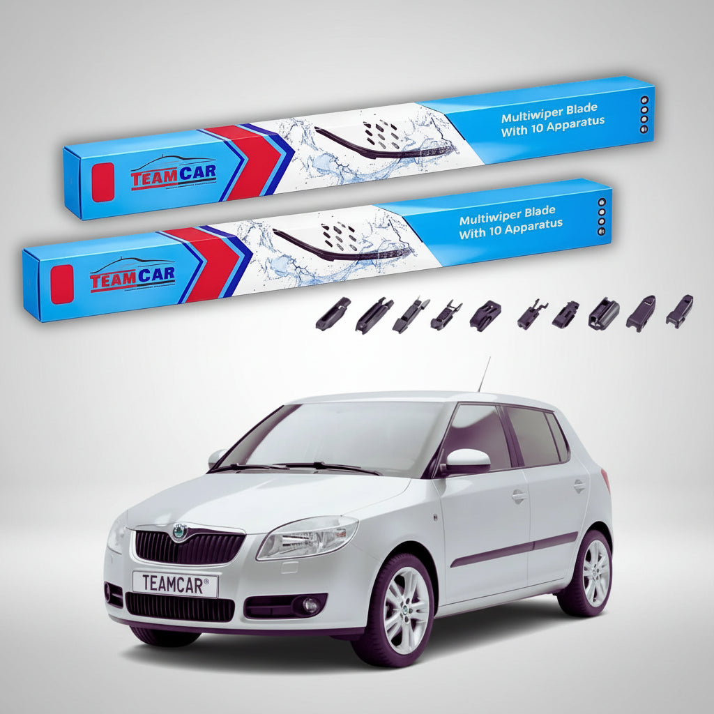 Ștergătoare Skoda Fabia II 5J2 2006-2013 | Set Față Flat Universal – TeamCar®