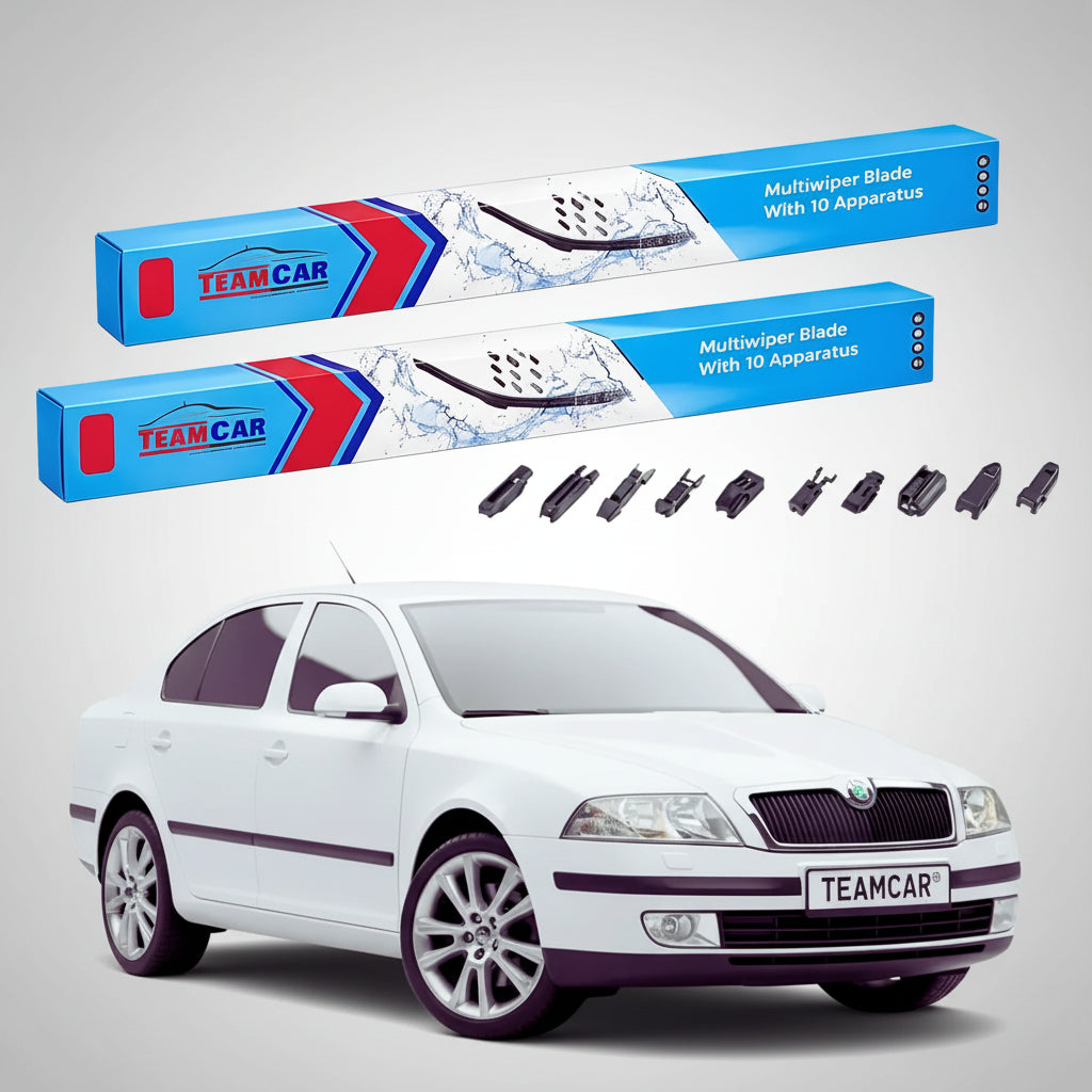 Ablaktörlők Skoda Octavia II 1Z3 02-10.2004 | Univerzális ablaktörlő készlet, lapos első ablakokhoz – TeamCar®