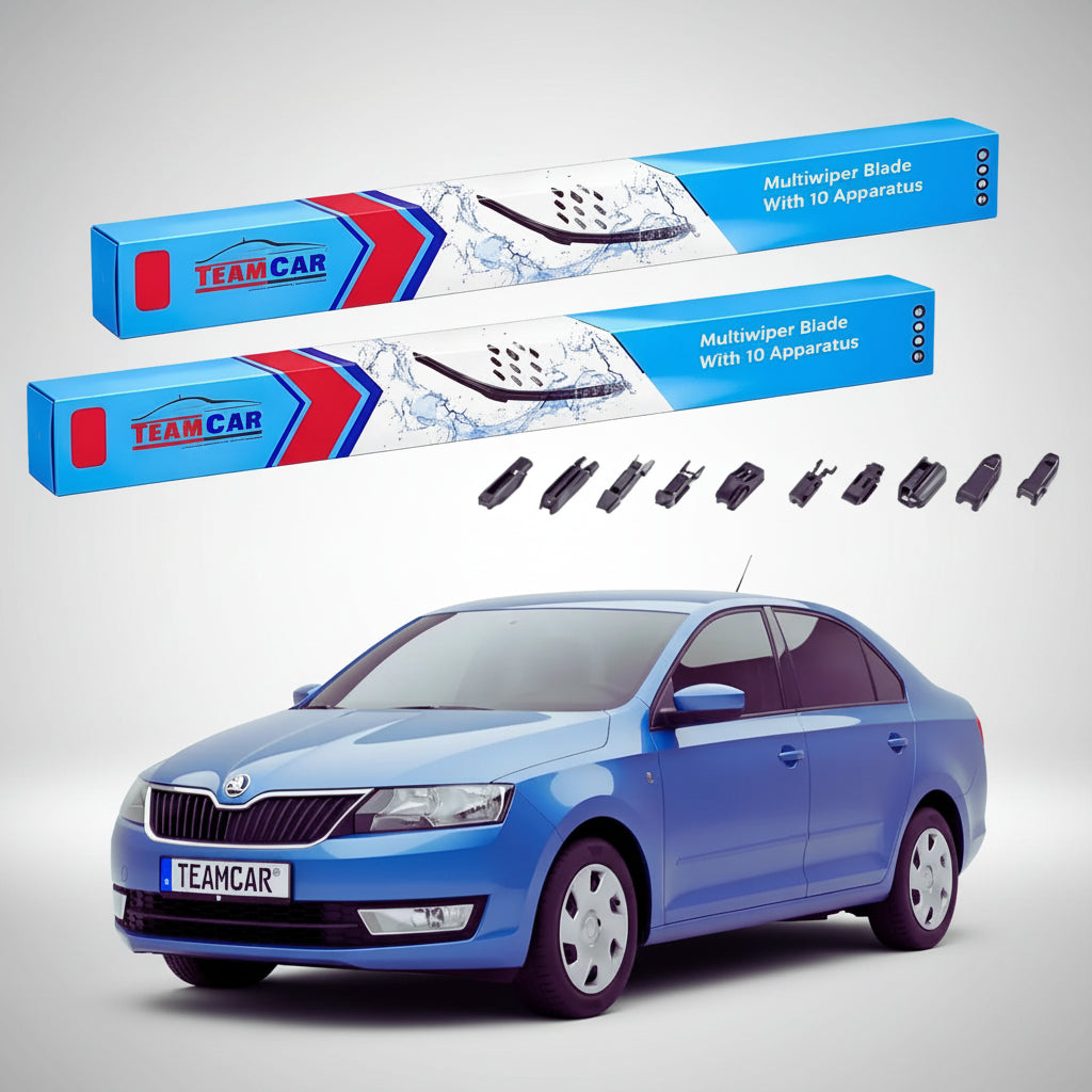 Ștergătoare Skoda Rapid NH3 2012-2022 | Set Față Flat – TeamCar®