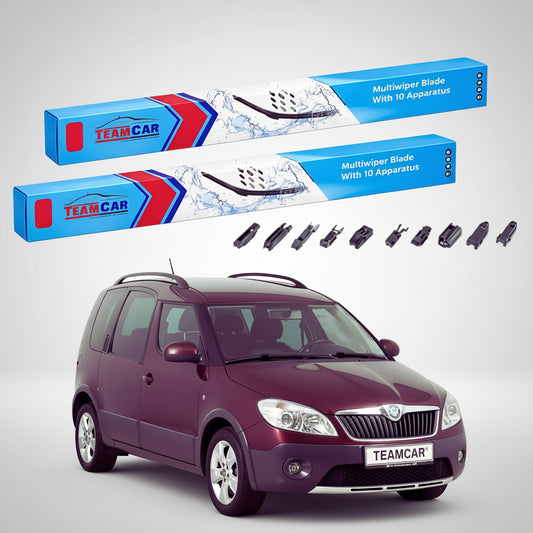 Ștergătoare Skoda Roomster 5J 2013-2015 | Set Față Flat – TeamCar®