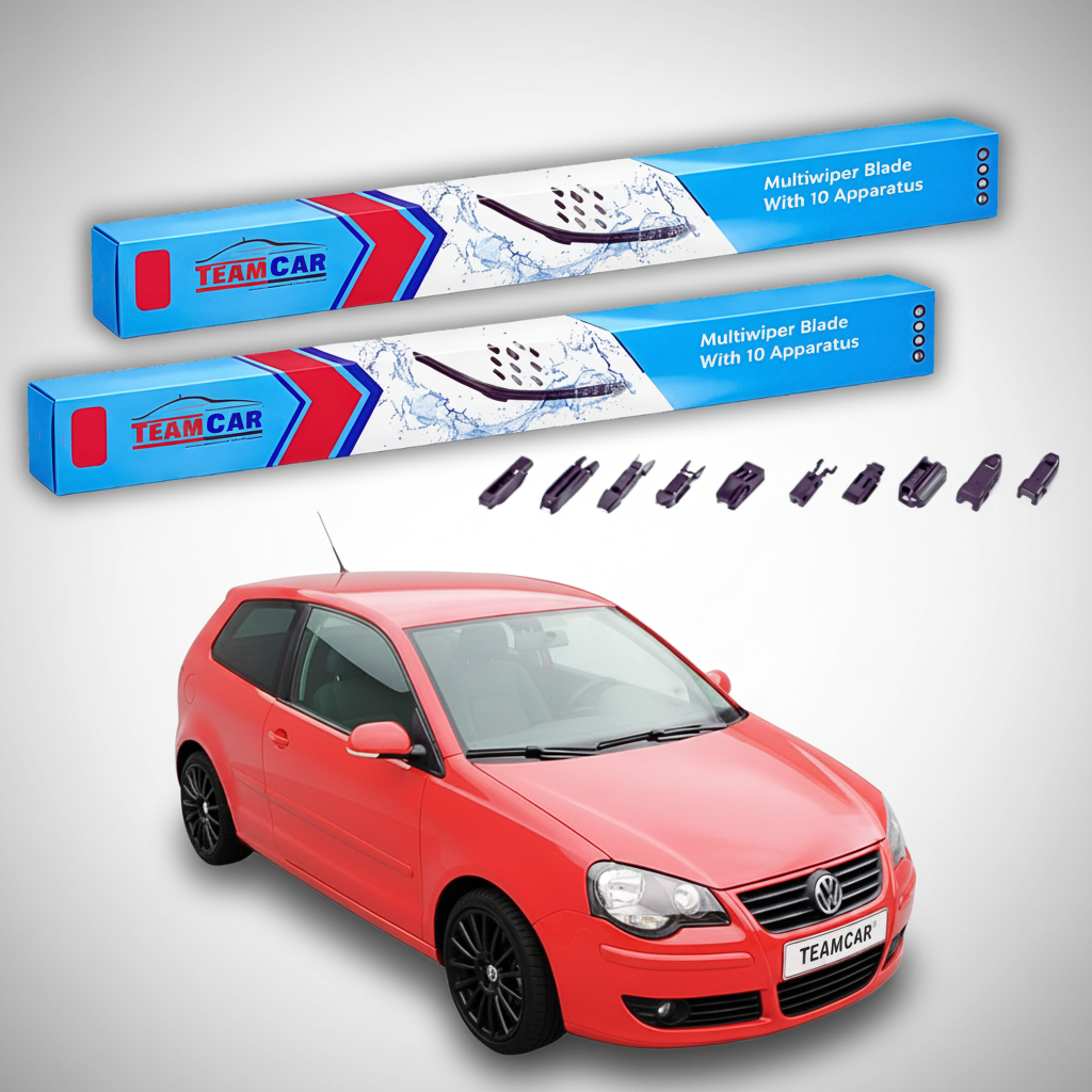 Ștergătoare Volkswagen Polo 9N1/9N2 Hatchback (2001–2005) Flat | Set Complet – TeamCar® 