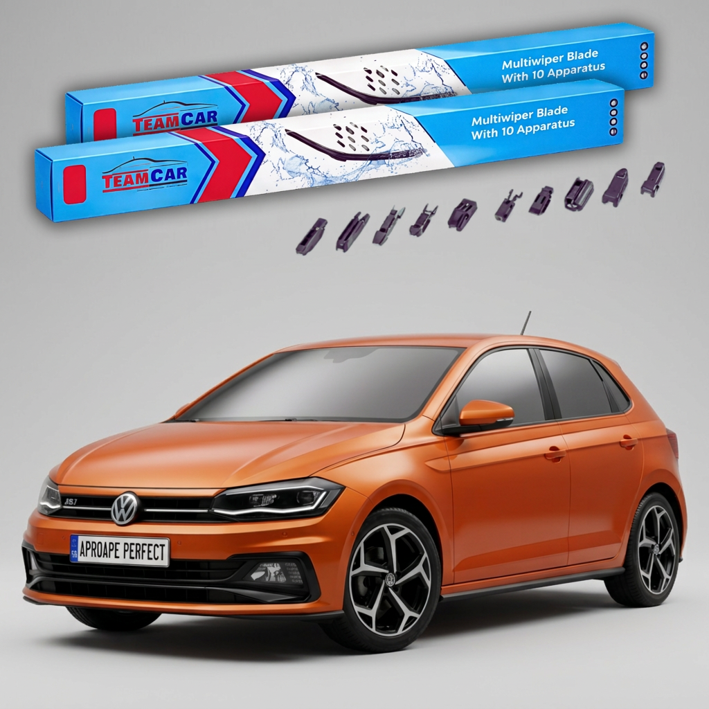 Ștergătoare Volkswagen Polo VI (AW1, BZ1) Hatchback 2017-2025 | Set Față Flat Premium – TeamCar®