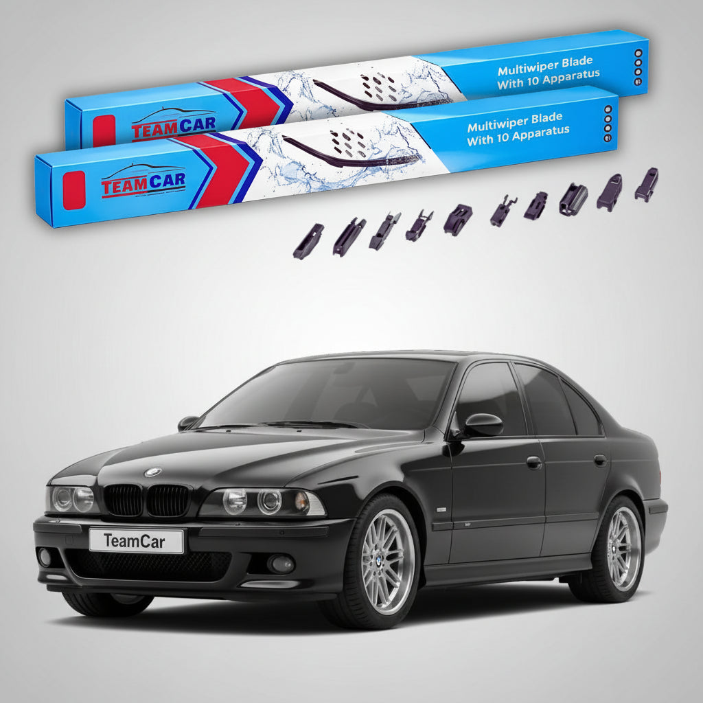 Ștergătoare TeamCar® pentru BMW M5 Sedan (E39) 1998–2003 – Set Față Flat Premium