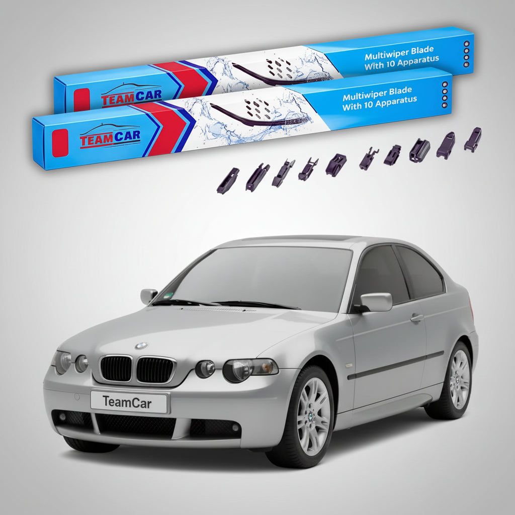 Ștergătoare TeamCar® pentru BMW Seria 3 Compact (E46) 2001–2005 – Set Față Flat Premium
