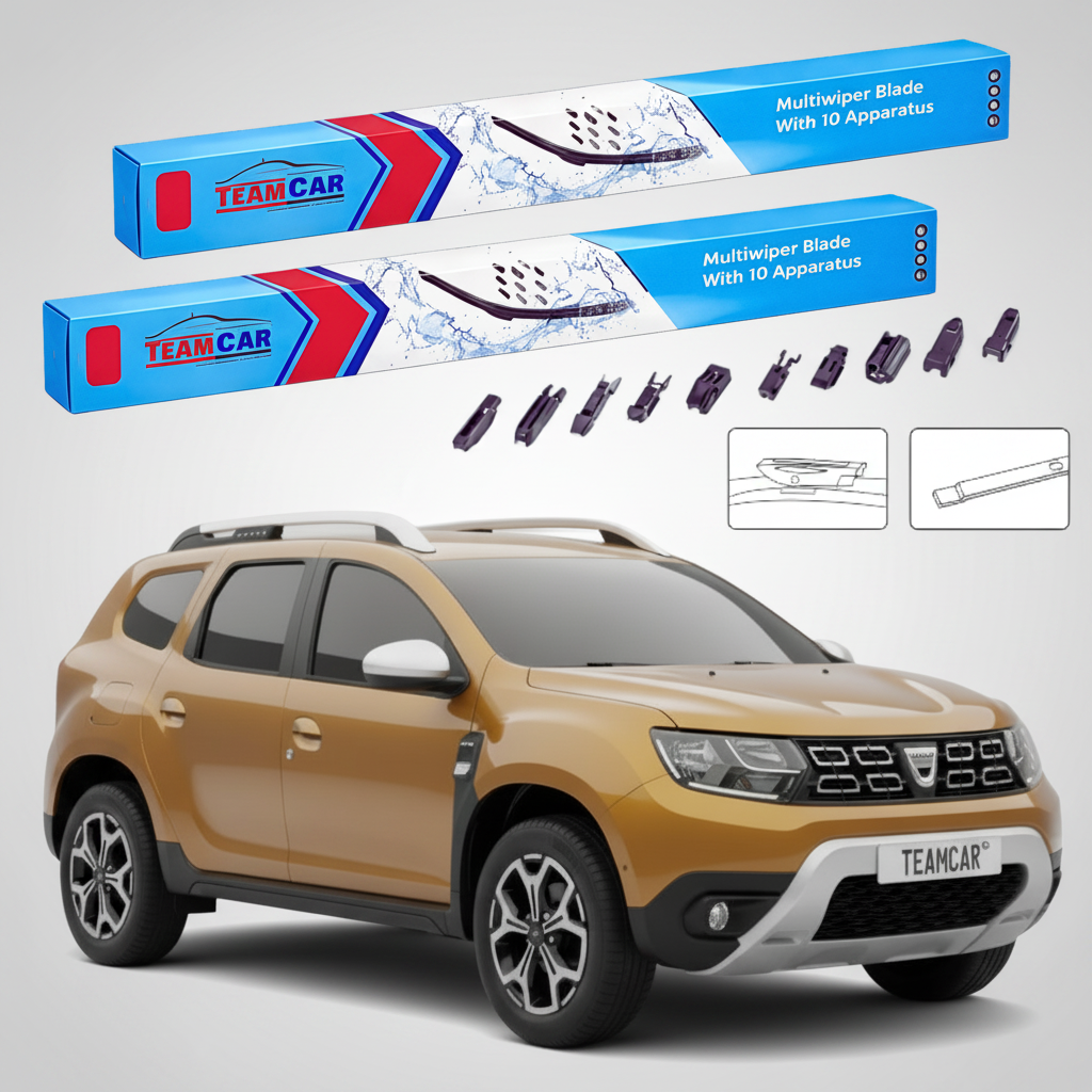 Ștergătoare TeamCar® pentru Dacia Duster II 2017-2021 – Set Față Flat Premium