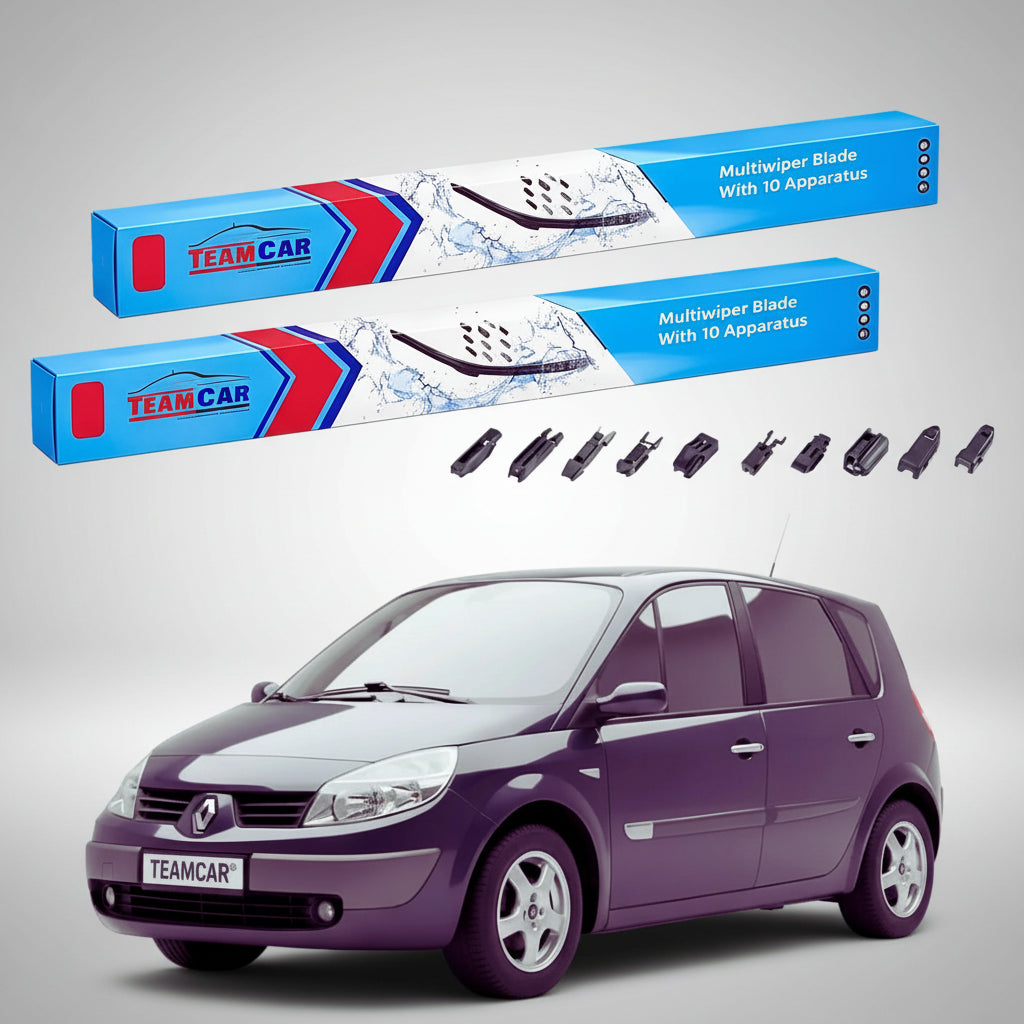 Ștergătoare Renault Scenic II Grand Scenic 2004-2009 | Set Față Flat Premium – TeamCar®